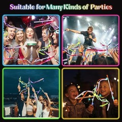 100 PCS Light Up Wands for Wedding, Wedding Favors with 3 Colorful Flashing M…