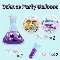 6PCS Science Party Decorations Balloons/STEM Science Decor with Lab Test Tube…