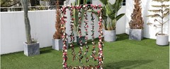 2Pcs 16.4Ft Flower Garland Artificial Rose Vines for Bedroom, Cute Fake Hanging