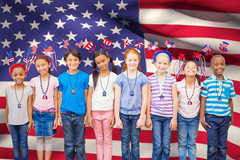 12PCS Patriotic Headbands Red White Blue USA Party Favors July 4 Accessories Set