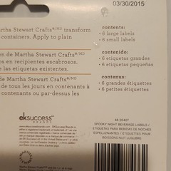 Martha Stewart Crafts Halloween Party Beverage Wine Labels- 3 Packs- 36 Total