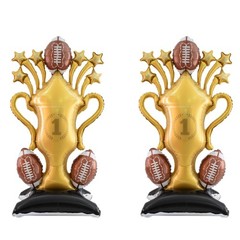 2 Pcs Extra-Large Standing Football Party Balloons, Soccer Balloons，Rugby Par…