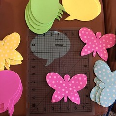 18 pcs Foam Cut Out, Spring Theme Bulletin Board Party Decoration, Quote Bubbles