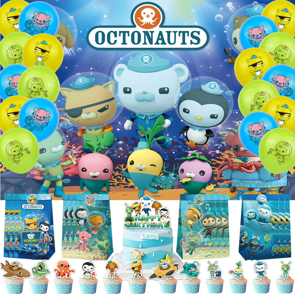 Octonauts Party Decorations Set Balloons Cake Toppers Banner Birthday Gift Kids