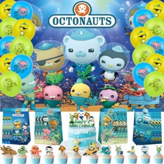 Octonauts Party Decorations Set Balloons Cake Toppers Banner Birthday Gift Kids