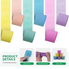 6 Rolls 2.2 inch x 123 ft Macaron Crepe Paper Streamers for Party Backdrop