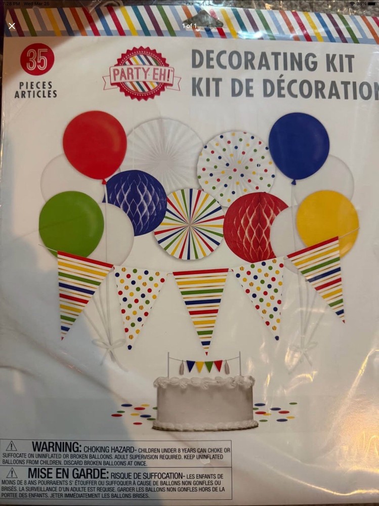 ￼ Birthday party, decor, primary colors￼