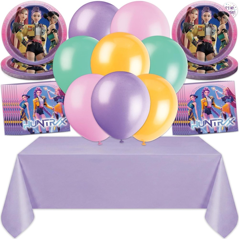 K-POP Demon Hunter Disposable Tableware (SET COMES WITH DESSERT PLATES ONLY)