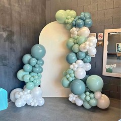 Sage Green and White Balloons, Neutral Dusty Olive Green White Beige Cream Cl…