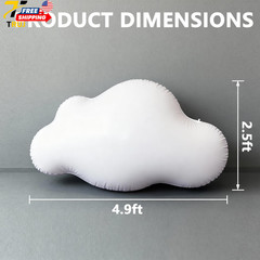 LED PVC Inflatable Cloud Balloons for Wedding/Event/Party Decor 4.92ft Long NEW