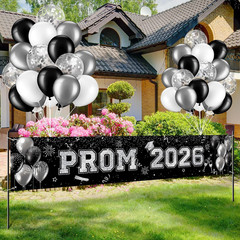 36 Pcs Graduation Prom Banner Decorations for Party 2026, Prom 2026 Congrats Gra