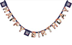 WWE 2014 Happy Birthday Banner 7.59 Ft John Cena Roman Reigns The Rock Wrestling