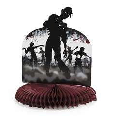 2 Halloween Zombie Apocalypse Honeycomb Centerpiece Horror Party Decoration
