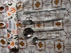 4 Piece Set Happy 12th Birthday Cutlery Stainless Steel Fork Spoons Knife Silver