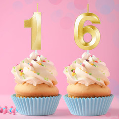 16 Birthday Candles,16Th Birthday Decorations for Girls Boys,Sweet 16 Cake Toppe