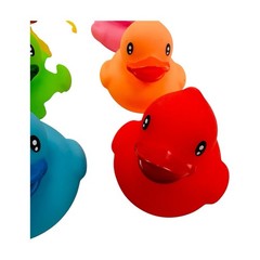 New 12 Lot Color Changing Rubber Ducks Party Celebration 2×2″ Red Green Blue Yel