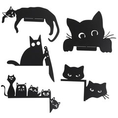 Metal Black Cat Wall Mount Decor Over Door Decor Cat Door Frame Topper Decor