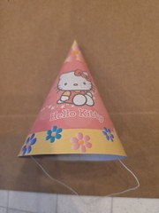 Vintage Hello Kitty Birthday Party Paper Hats Pack of 8