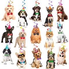 Dog Hanging Swirls Decorations Dog Themed Birthday Party Supplies 20pcs Puppy…