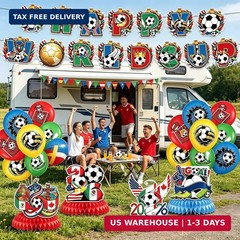 2026 World Cup Soccer Party Decorations Kit, Football Theme Decorations with Ban
