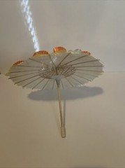 Spring/Summer Parasol Adorned With Flowers-Handcrafted- Photo Prop/Centerpiece