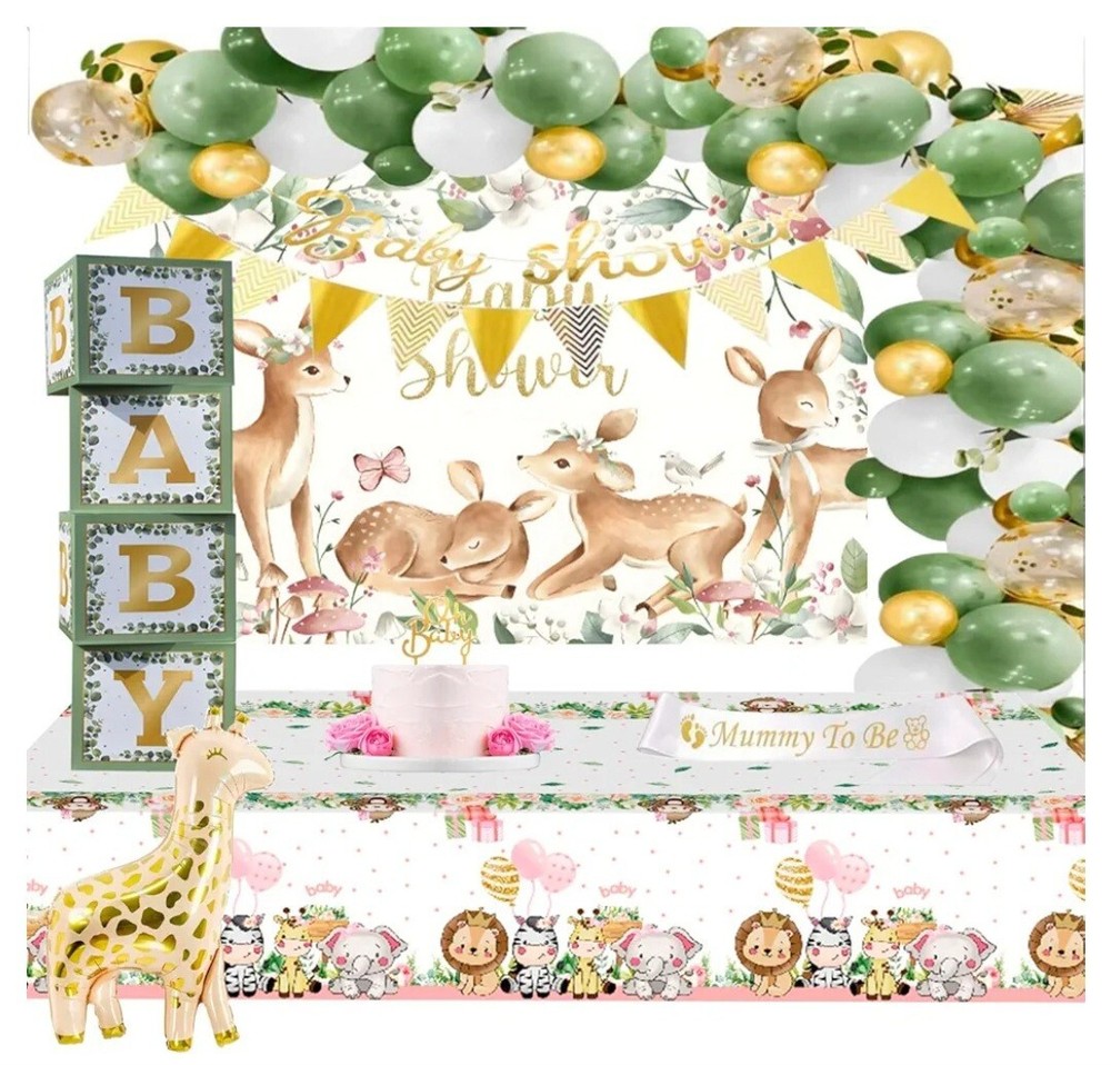 177pc Fawn Baby Shower Decorations