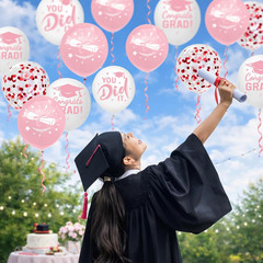 Graduation Decorations 2026 – Graduation Balloons 62Pcs 12 Inch Pink White Gr…