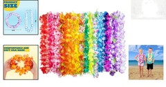 36 Beautiful Silk Hawaiian Leis – Perfect for Luau Celebrations and Baby Showers