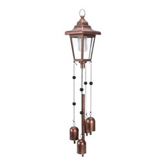 Outdoor Solar Wind Chime Lantern Iron Construction 4.7×4.7×20.1 in Size