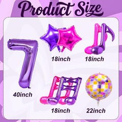 9Pcs Kpop Decorations – Kpop Music Balloons Rose Red Music Note Balloons – 40…