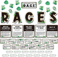 49 Pcs Races Writing Strategy Decorations Eucalyptus Cutouts with Sentence Begin