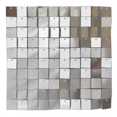 10 Pcs Silver Shimmer Wall Backdrop Panels Sequins for Birthday Party