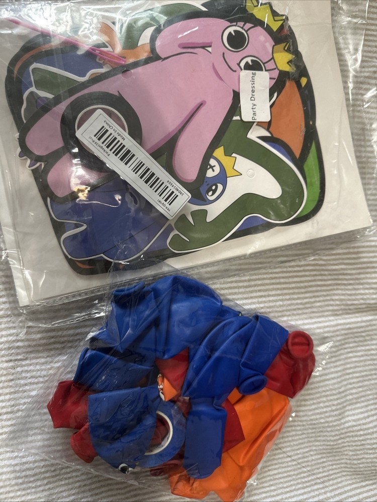 Party Decorations Set with Balloons and Cartoon Cutouts Sprunki