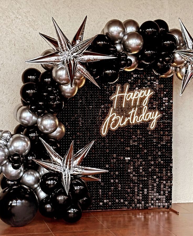 Black Shimmer Wall Backdrop 10 pcs Sequin Wall Panels for Party Backdrop