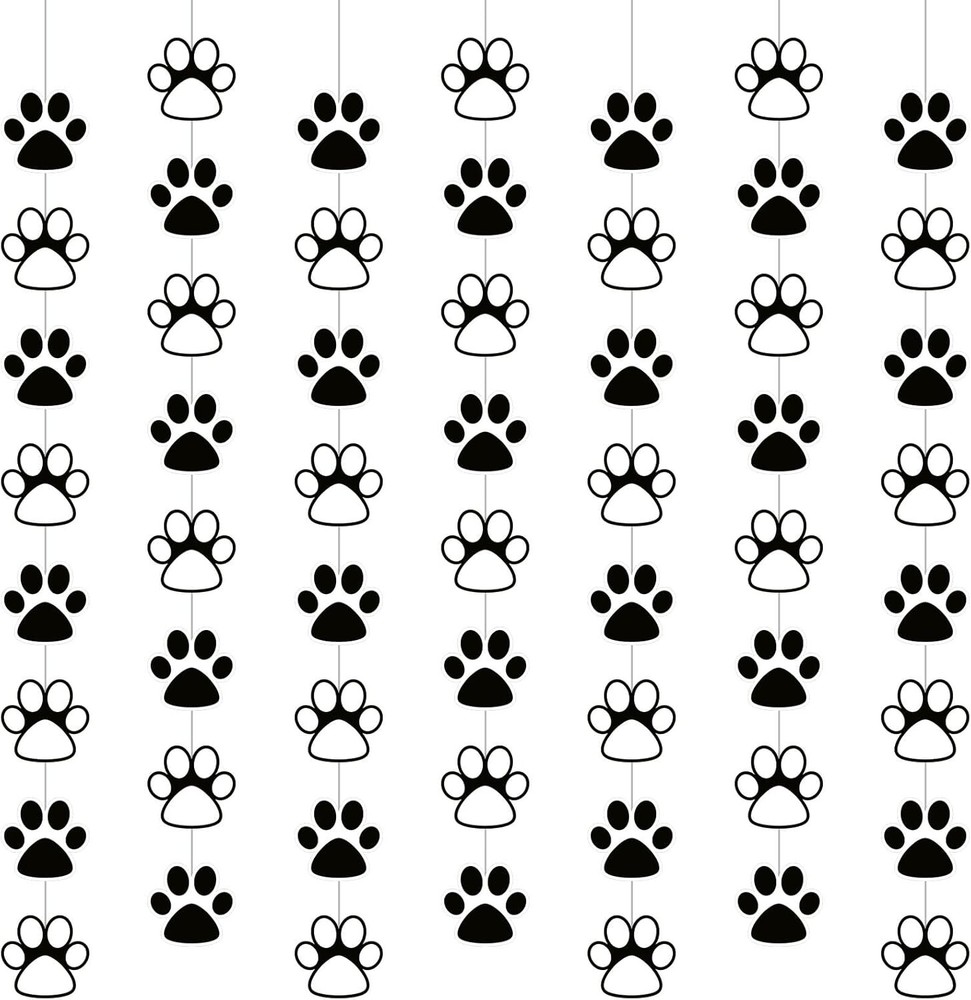 8 Pack Dog Party Banner Decorations Paw Paper Garland Pet Birthday USA SELLER