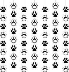8 Pack Dog Party Banner Decorations Paw Paper Garland Pet Birthday USA SELLER