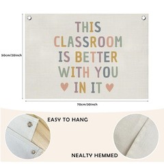 Boho Classroom Must Haves Wall Decor for Teacher, Pastel Welcome Sign Back To…