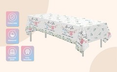 Gender Reveal Decorations Tablecloth, 3 Pack Disposable Greenery Baby Clothes