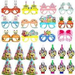 SpongeBob Paper Glasses SpongeBob Party Decoration Blowouts Hat Photo Booth Prop