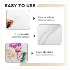 Clear 260 Balloons, 100Pcs Long Balloons for Building Balloon Arches, Skinny …