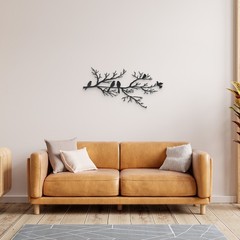 Modern Metal Bird Pendant Wall Decor for Living Room and Office Spaces