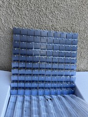 House of Party matte Light Blue Plastic Backdrop Party Decoration, 24 panels