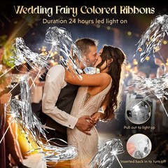 100 pcs Wedding Wands Light up with LED Tinsel Wedding Streamers for Wedding …