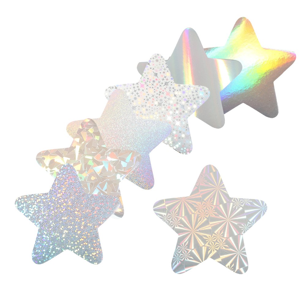42 Pack Star Cutouts Paper Bulletin Board Decorations Multi-Color 3.4×3.4″
