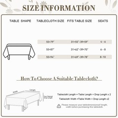 GRASiMOSY Cotton Linen Rectangle Tablecloth with Tassel for Dining Table, Heavy