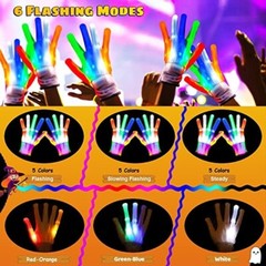 Halloween Mask LED Light Up Purge Mask with LED Gloves, Scary Glow Mask Costume