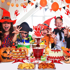 Sliner 5 PCS Halloween Party Decorations Bloody Cupcake Stand Bloody Handprint C