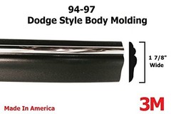 Automotive Authority Black Chrome Side Body Trim Molding Full Roll – 24 ft