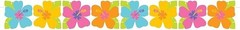 Amscan Hibiscus Printed Paper Garland, 8′ x 5 1/2″, Multicolor, 1 Pc