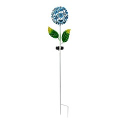 Hydrangea Solar Garden Stake Light Iron Frame for Lawn and Patio Lighting